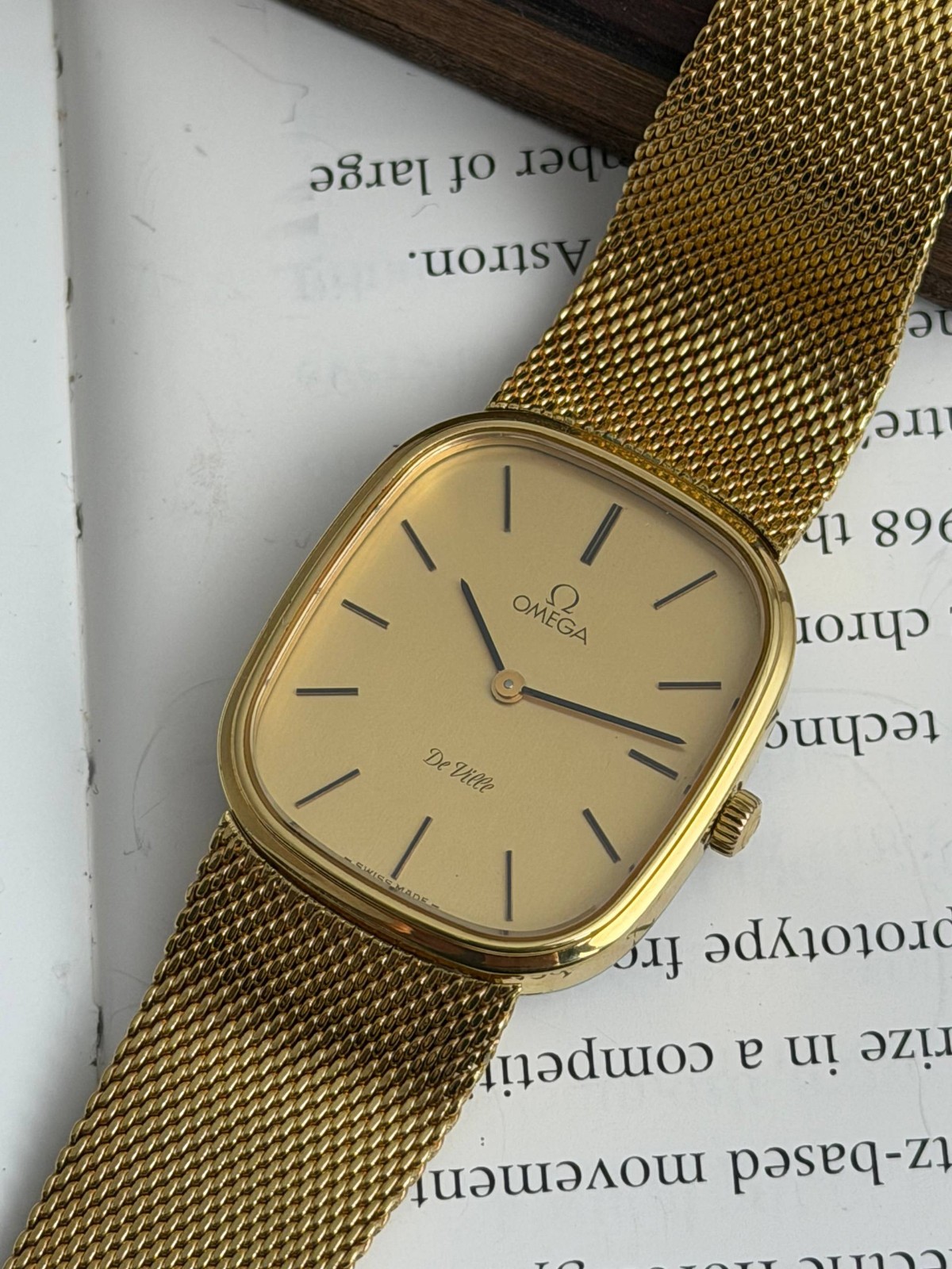 70’s Omega De ville ref 111.151 manual cal 625 Gold plated Rectangle free shippi