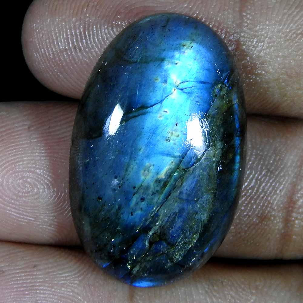 41.25 Ct Natural Blue Power Labradorite Oval Cab+ 29x18x7 Loose Gemstone