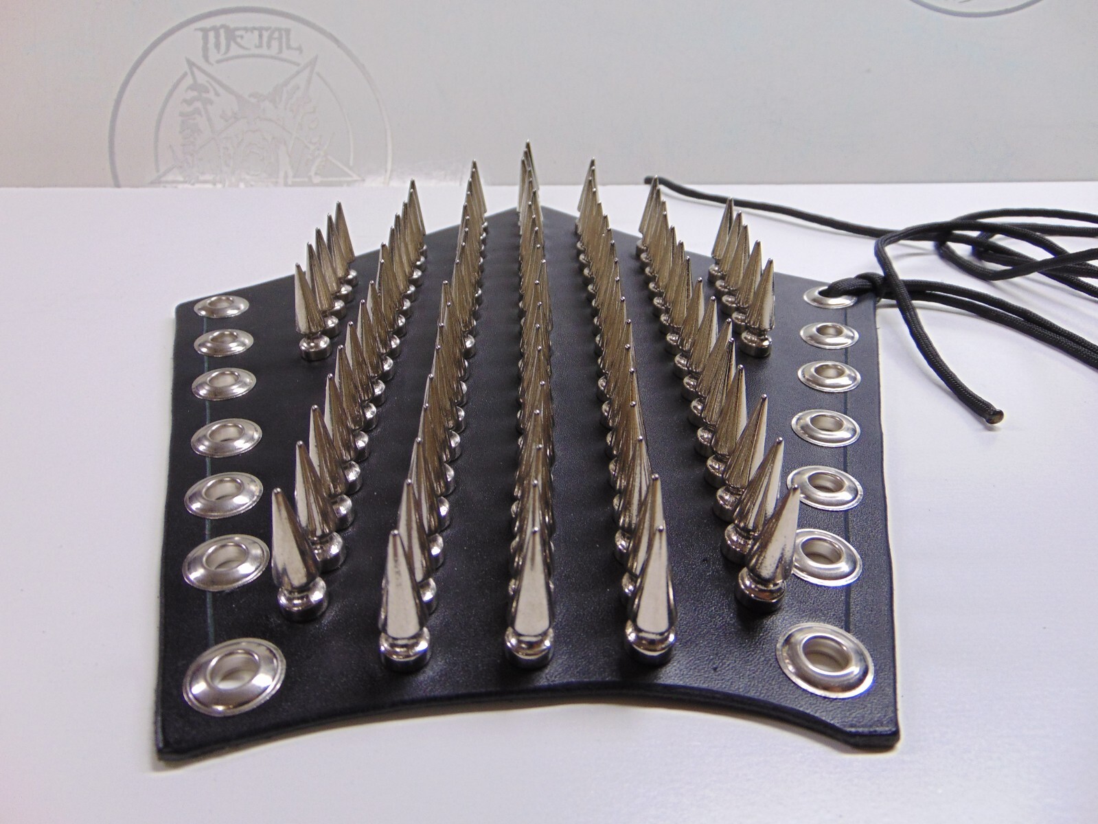 SATANIC WARMASTER LEATHER SPIKE GAUNTLETS.BLACK METAL…(MDLG0019)