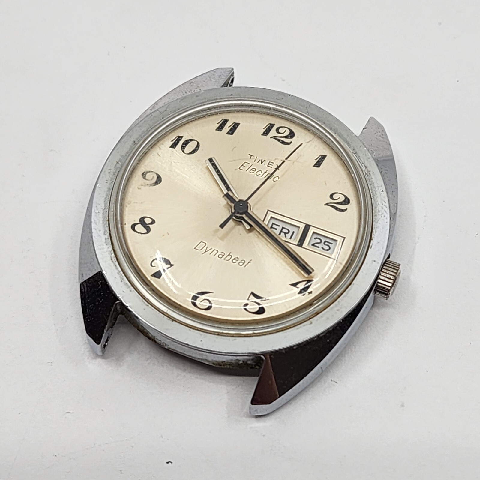 Vintage Timex Electric Dynabeat Steel Watch PARTS REPAIR