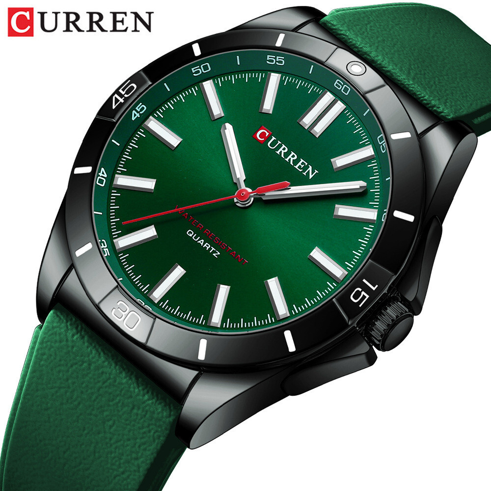 CURREN Men Quartz Watch Casual Business Wristwatch Boys Silicone Sport Watches