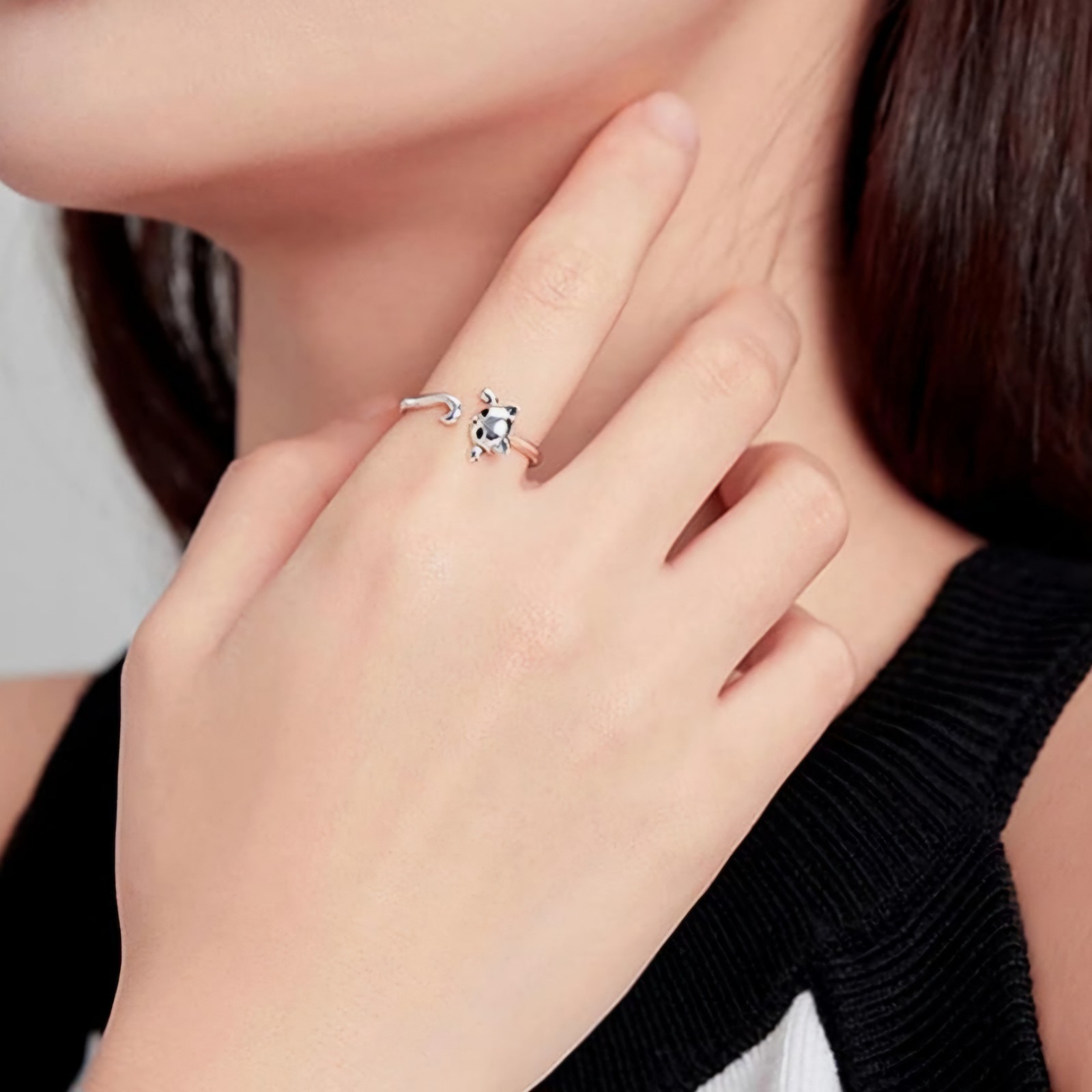 Cat Shape Adjustable Ring for Women Girls Gift UK Seller Fast Free Delivery NEW