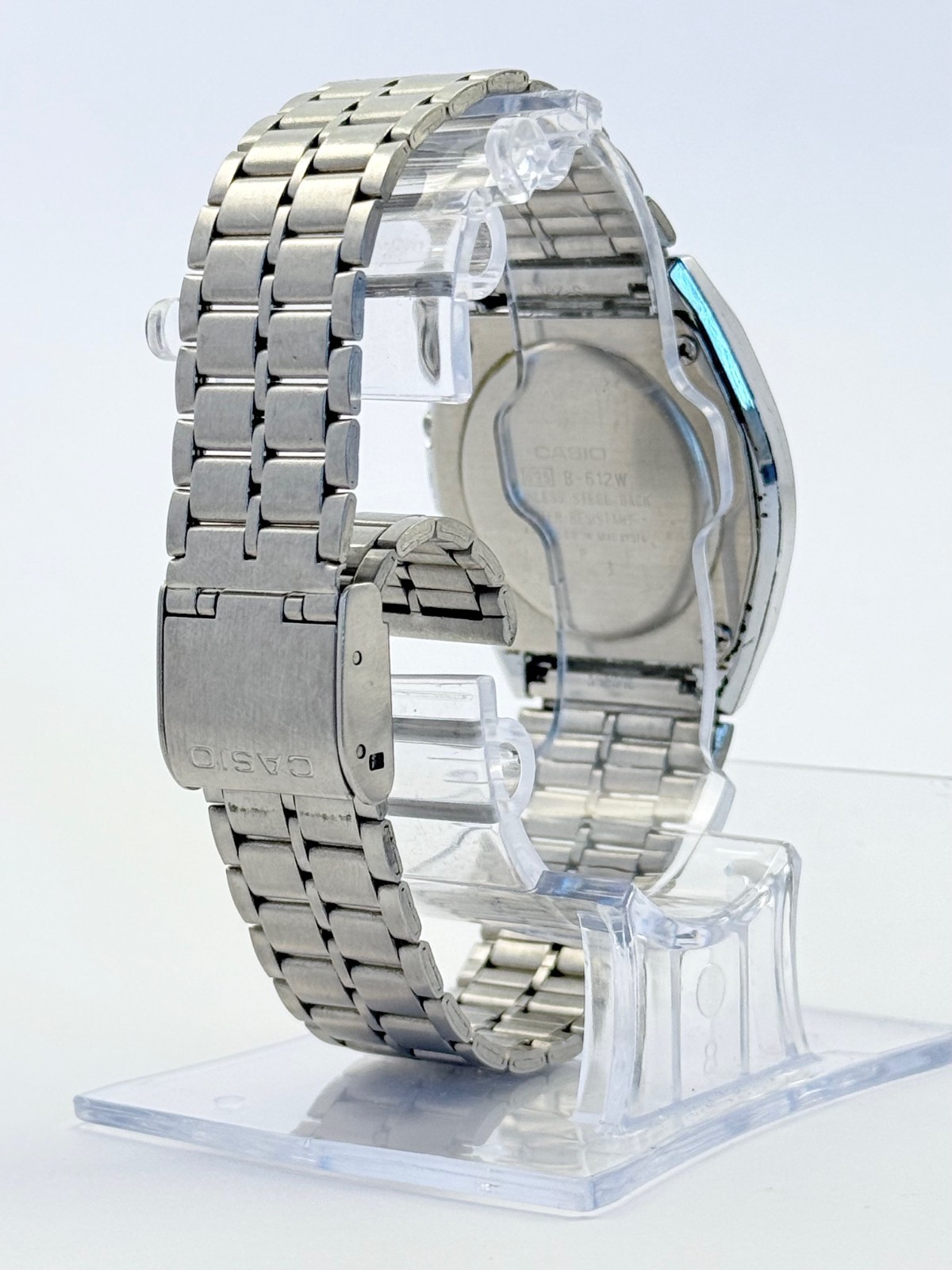 Rare Silver Stainless Steel Casio B‑612W Vintage Digital Watch 1988 Retro Tech