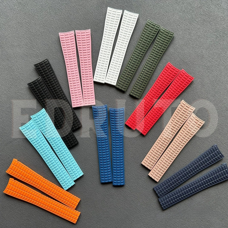 21mm FKM Rubber Watch Strap Replacement For Patek Philippe Aquanaut Luce 7968