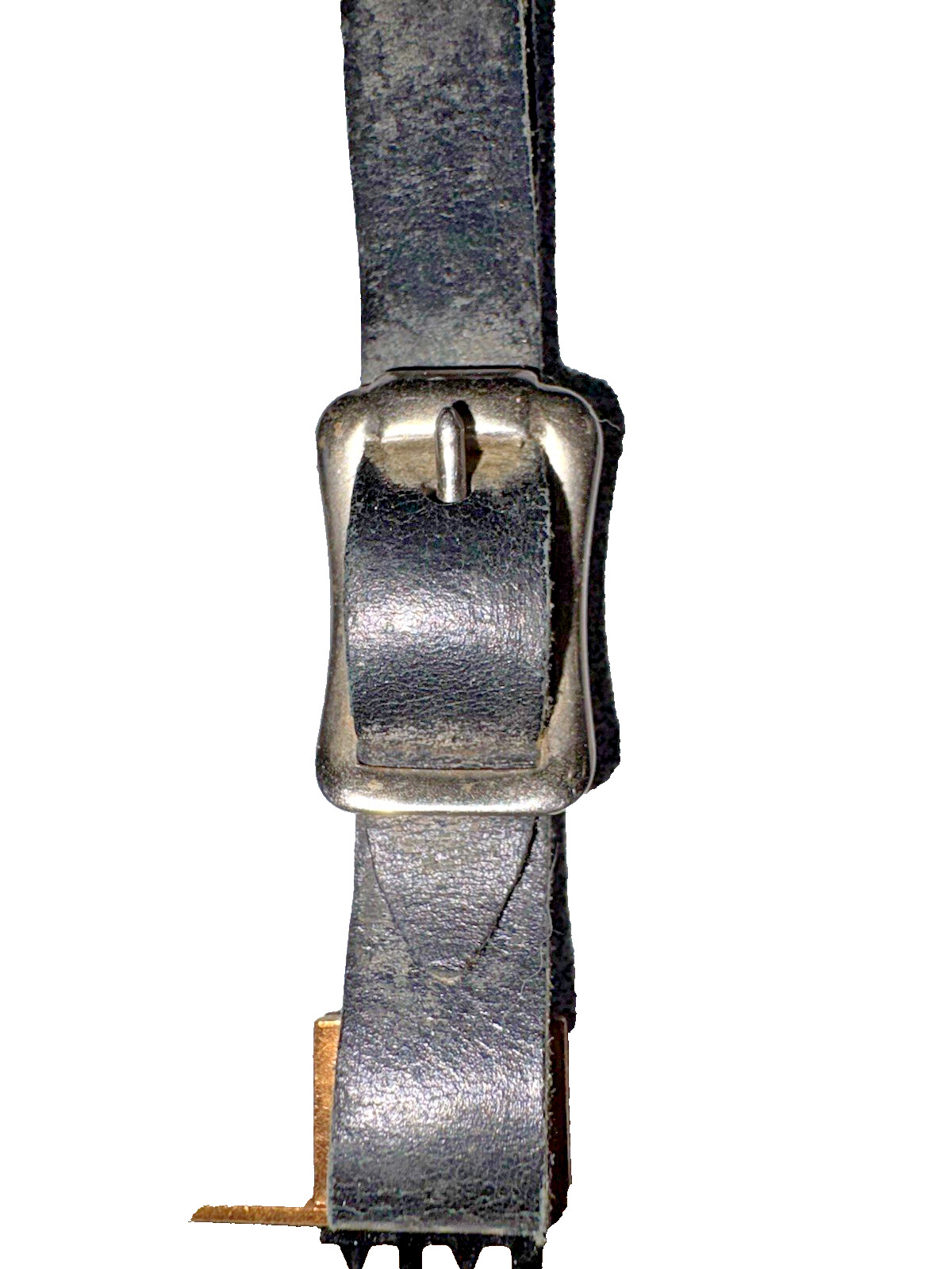 VTG CUMMINS Engine Co Pocket Watch FOB Leather Strap Enamel METAL ART CO Roch Ny