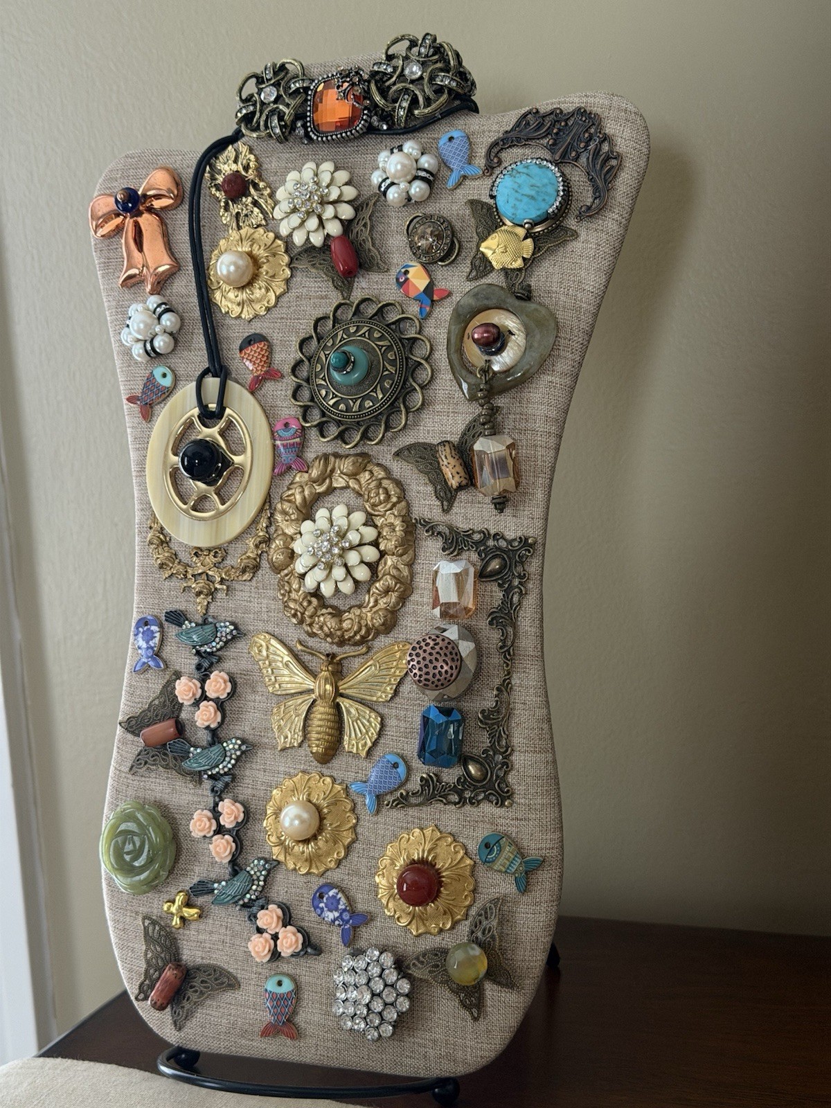 Assemblage Jewelry Art Display
