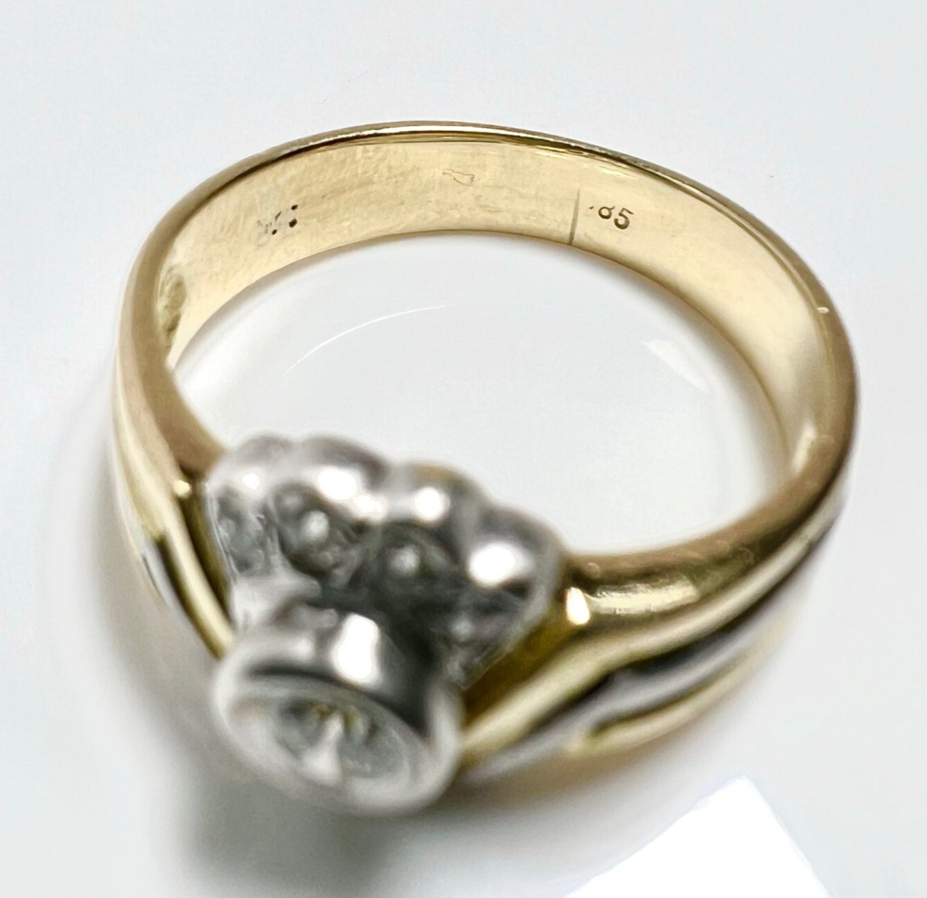 Ring 585 White Gold Gold 0.18 ct. Diamonds Size: 54 / 17.2mm Changeable 4.6g