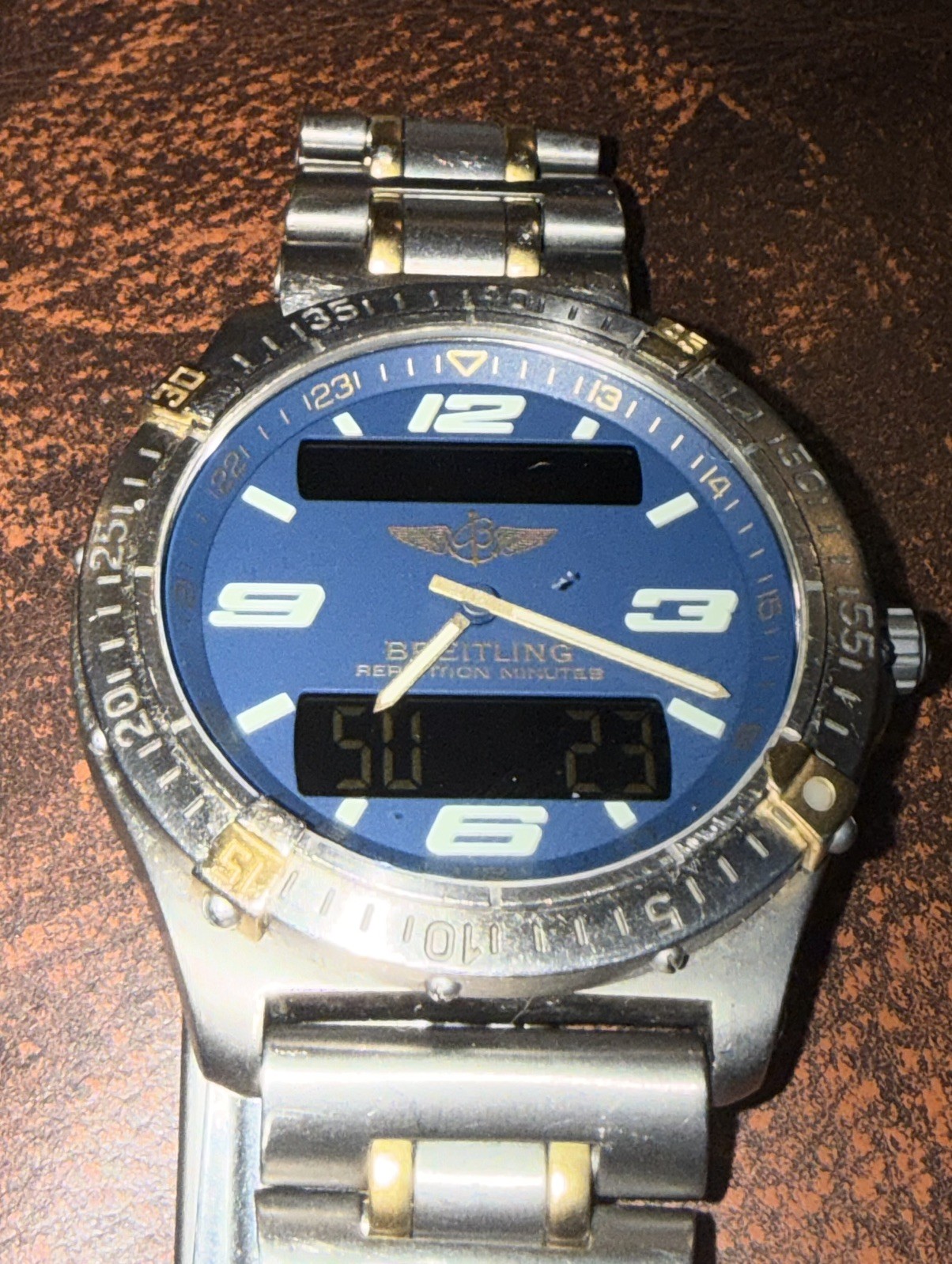 Breitling Aerospace Repetition Minutes Titanium B65062 Blue Dial Quartz Watch