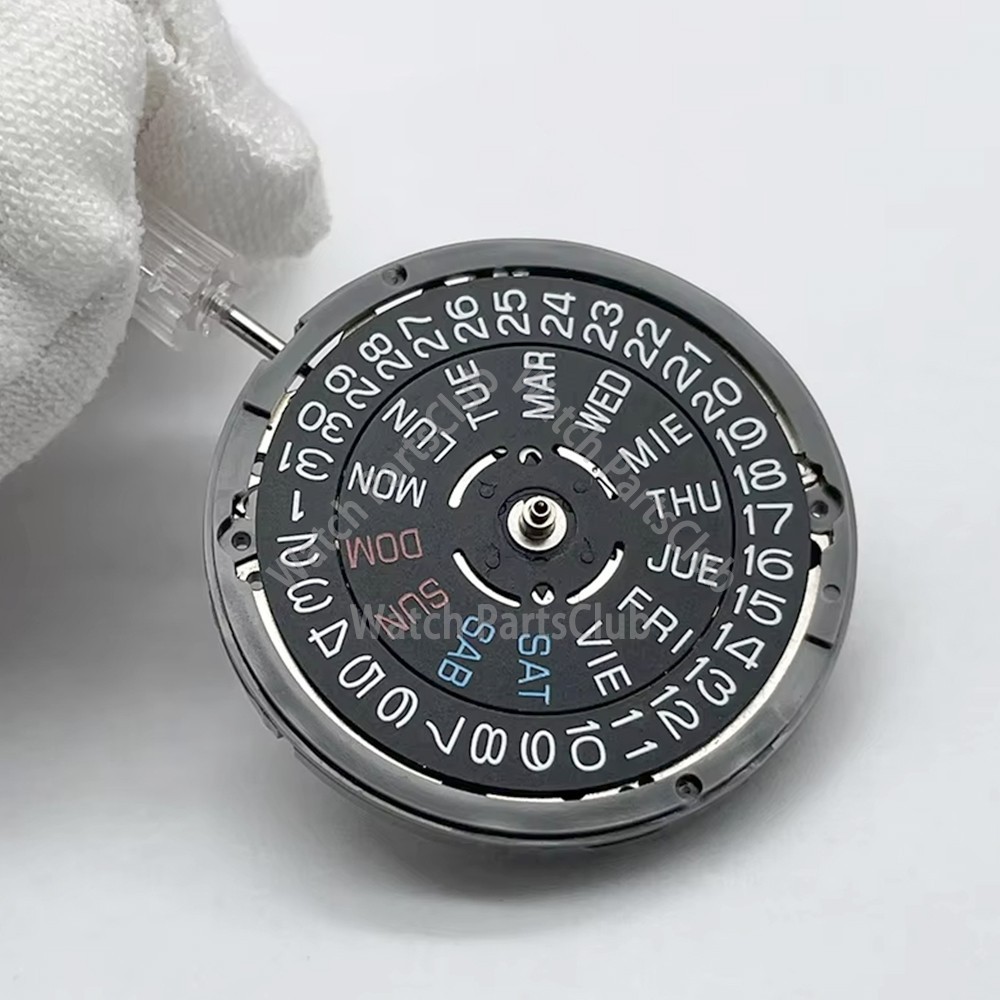 Japan Genuine NH36A Movement English-Spanish Datewheel Crown at 3.0/3.8 O’clock