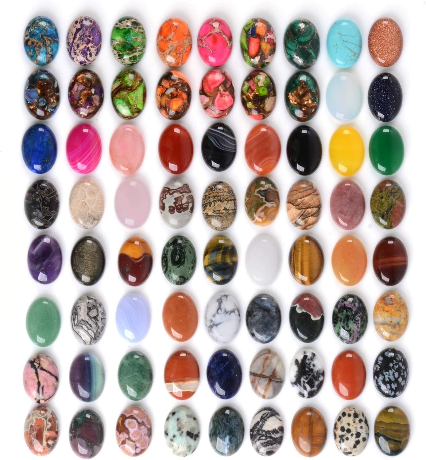 Wholesale Lot Multi-color Gemstone Round Oval Cab Cabochon For Jewelry Making