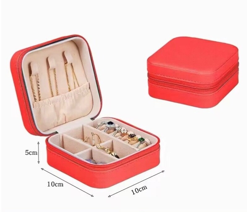 Small Travel Jewelry Box Organizer – Girls Women Gift Rings Earrings Necklaces J