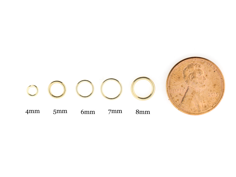 50pc 6mm Gold Filled CLOSED Jump Ring, All gauges, Made in USA, Wholesale