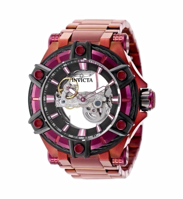 Invicta Bolt Men’s Automatic Analog Watch Skeleton Dial Rose Gold Bracelet