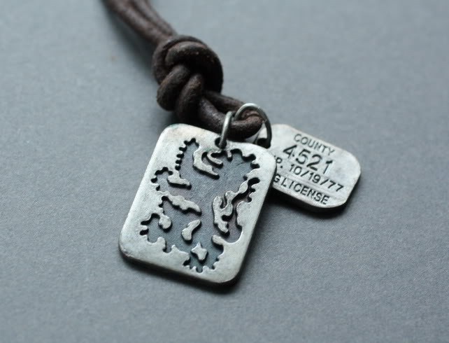 NEW Leather Men’s Hemp Metal Surfer Necklace Choker