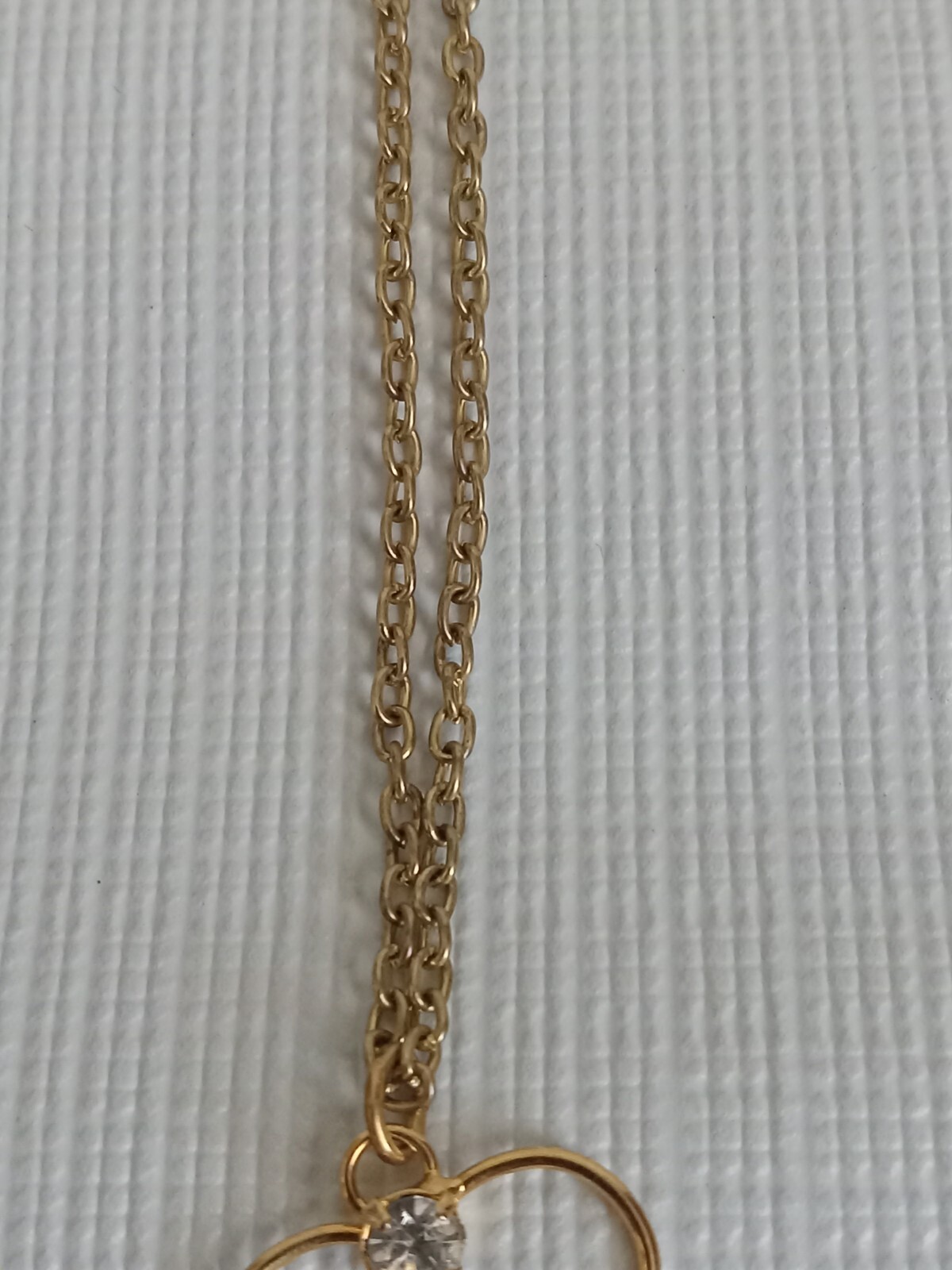 Gold Toned Open Heart Shaped Pendant Lightweight Dainty Single Strand Necklace