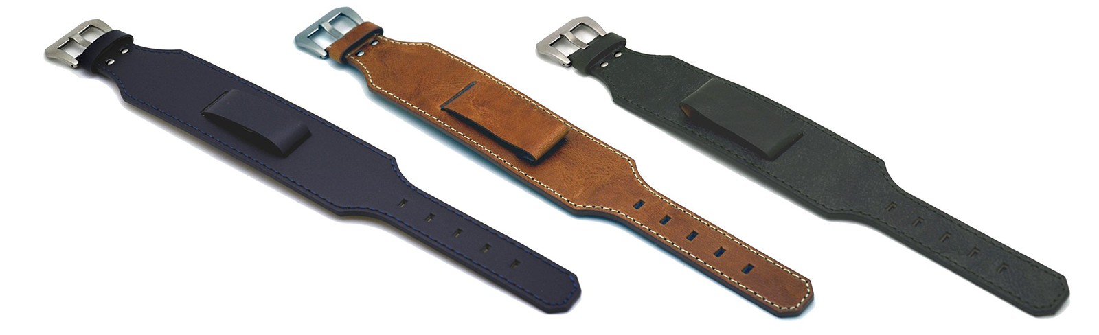 Casual Military Genuine Leather Strap Cuff Replacement Band – 18 mm to 24 mm …