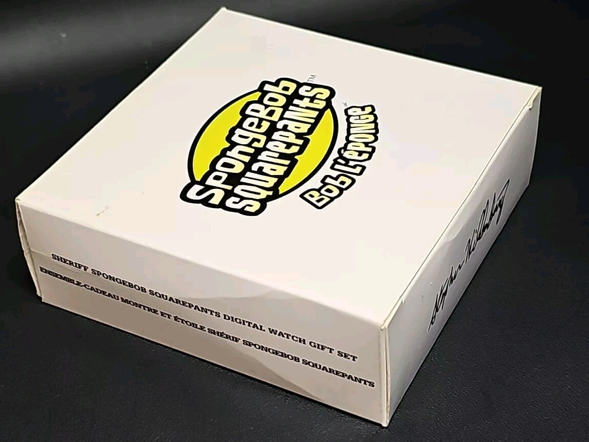 Sheriff SpongeBob SquarePants Avon Viacom Digital Watch Badge Gift Set NOS NIB