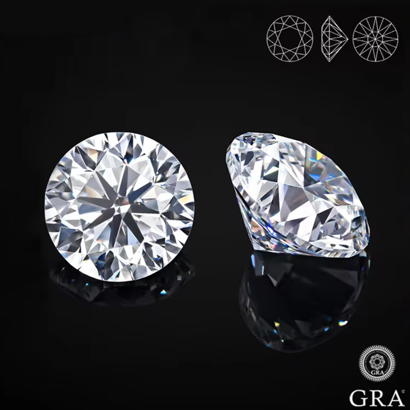 25mm 50Ct Round Cut Loose Moissanite D Color VVS1 Real Gemstone Pass Tester