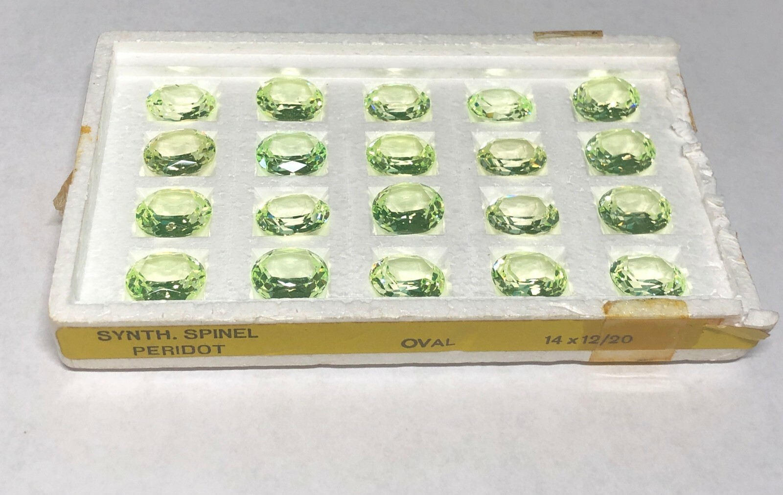 Synthetic Lab Created Spinel Peridot 14mm x 12mm Oval Loose Stone