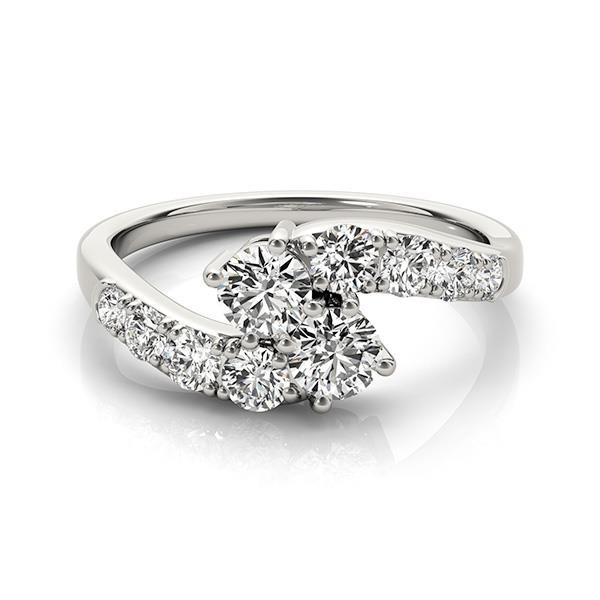Forever Us 2-Stone Prong Fashion Ring VS F 1.50 Carat Lab Grown Diamond 14K Gold