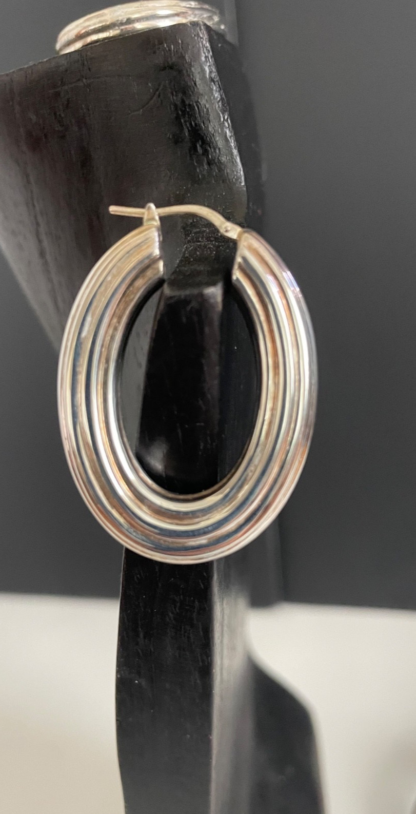 Milor Italy Sterling Silver Set 2 Ribbed Hinged Bangle Bracelets Pair Earrings