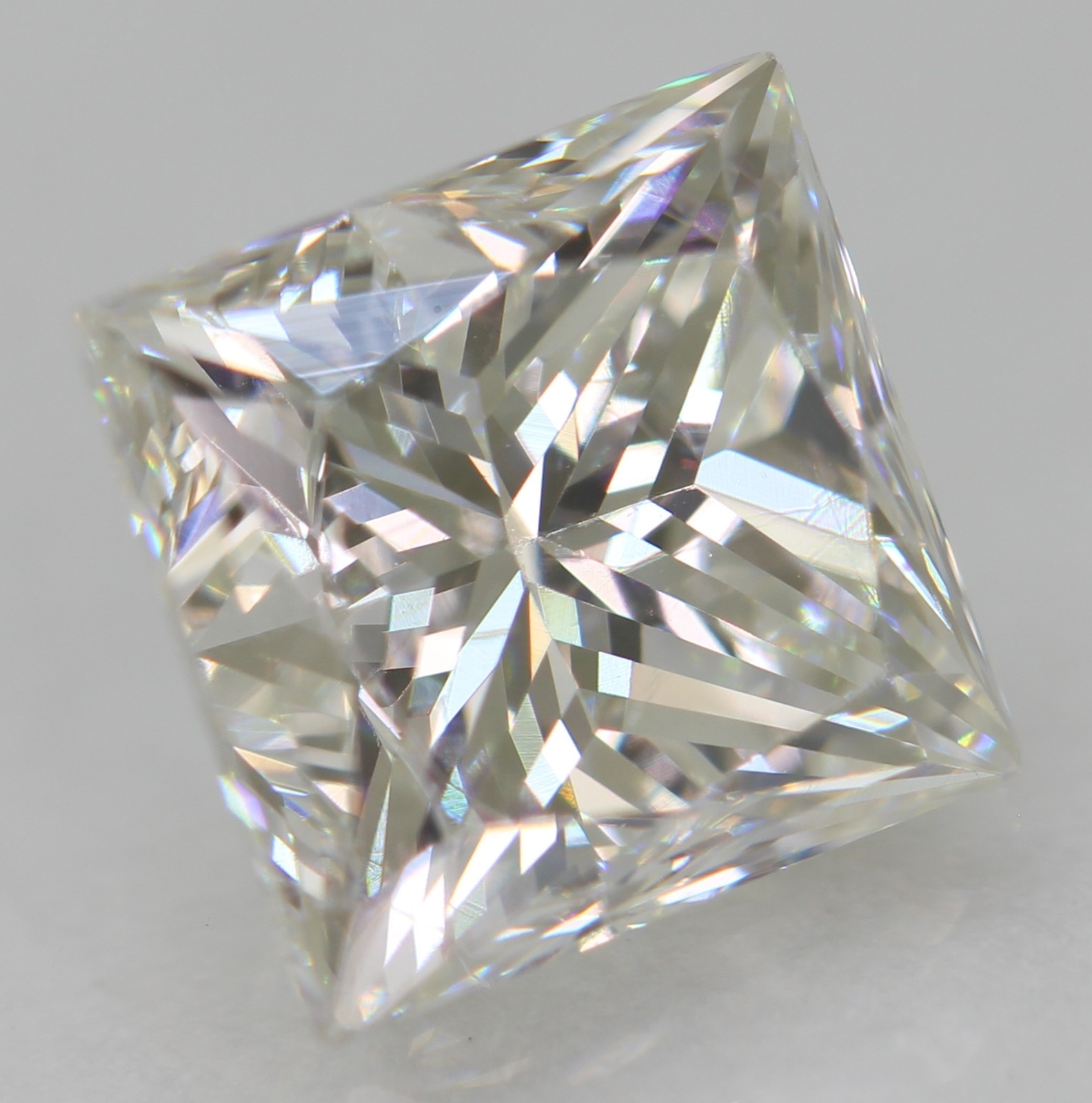 Certified 1.48 Carat F VVS2 Princess Natural Enhanced Loose Diamond 6.02×5.87mm