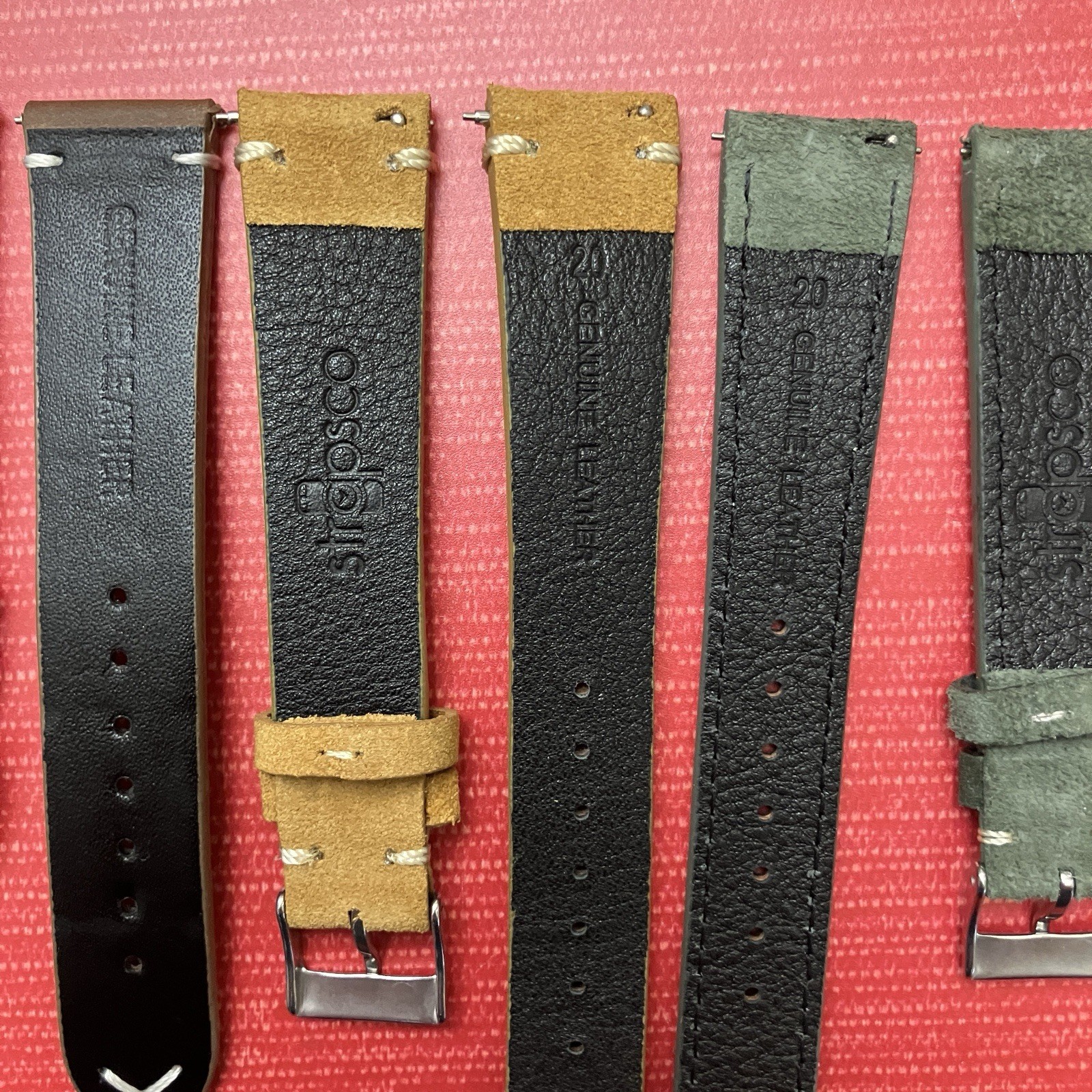 4 Pair Never Used High Quality Watch Straps Bands 20mm StrapsCo and More