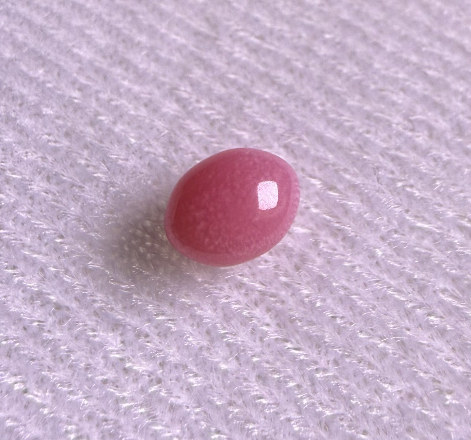 1.1ct Natural Conch Pearl, Oval Shape, Pink Color, Good Flame