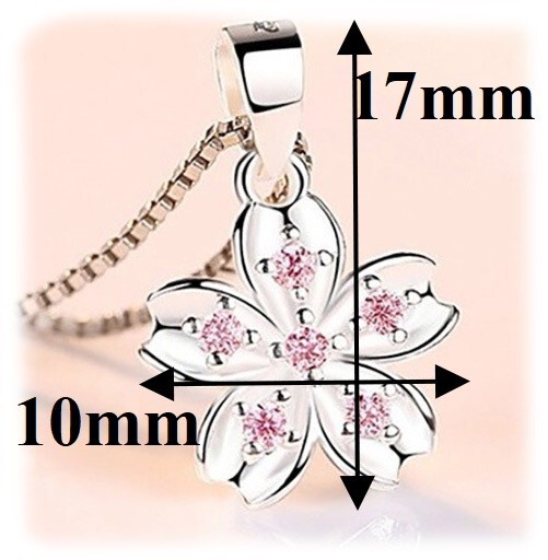 925 Sterling Silver Womens 20″ Chain Pink Topaz Flower Pendant Necklace D677