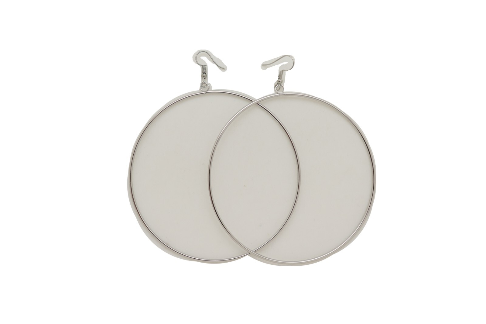 Women Earrings Set Silver Metal Casual Day Wear Large Size Hoop Fashion Jewelry
