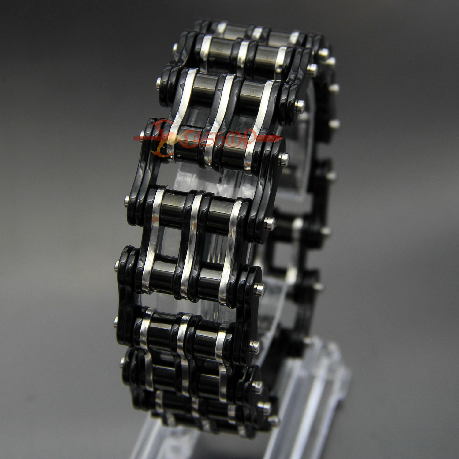 Heavy Black Motorcycle Bike Chain Men’s Bracelet Stainless Steel Biker 27mm Wide