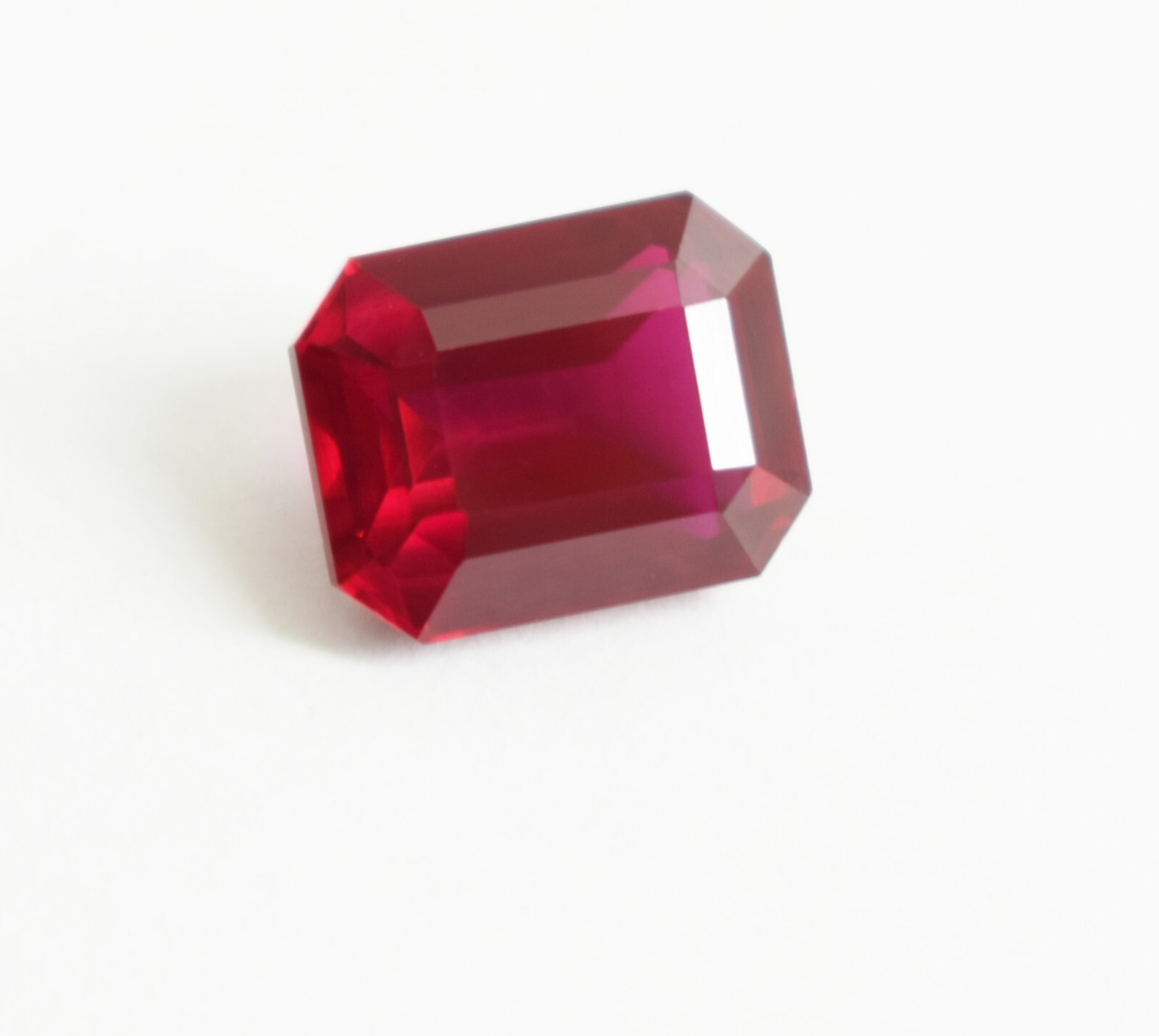 Myanmar’s 9.50Ct Red Ruby Natural Beautiful Emerald Cut Certified Loose Gemstone
