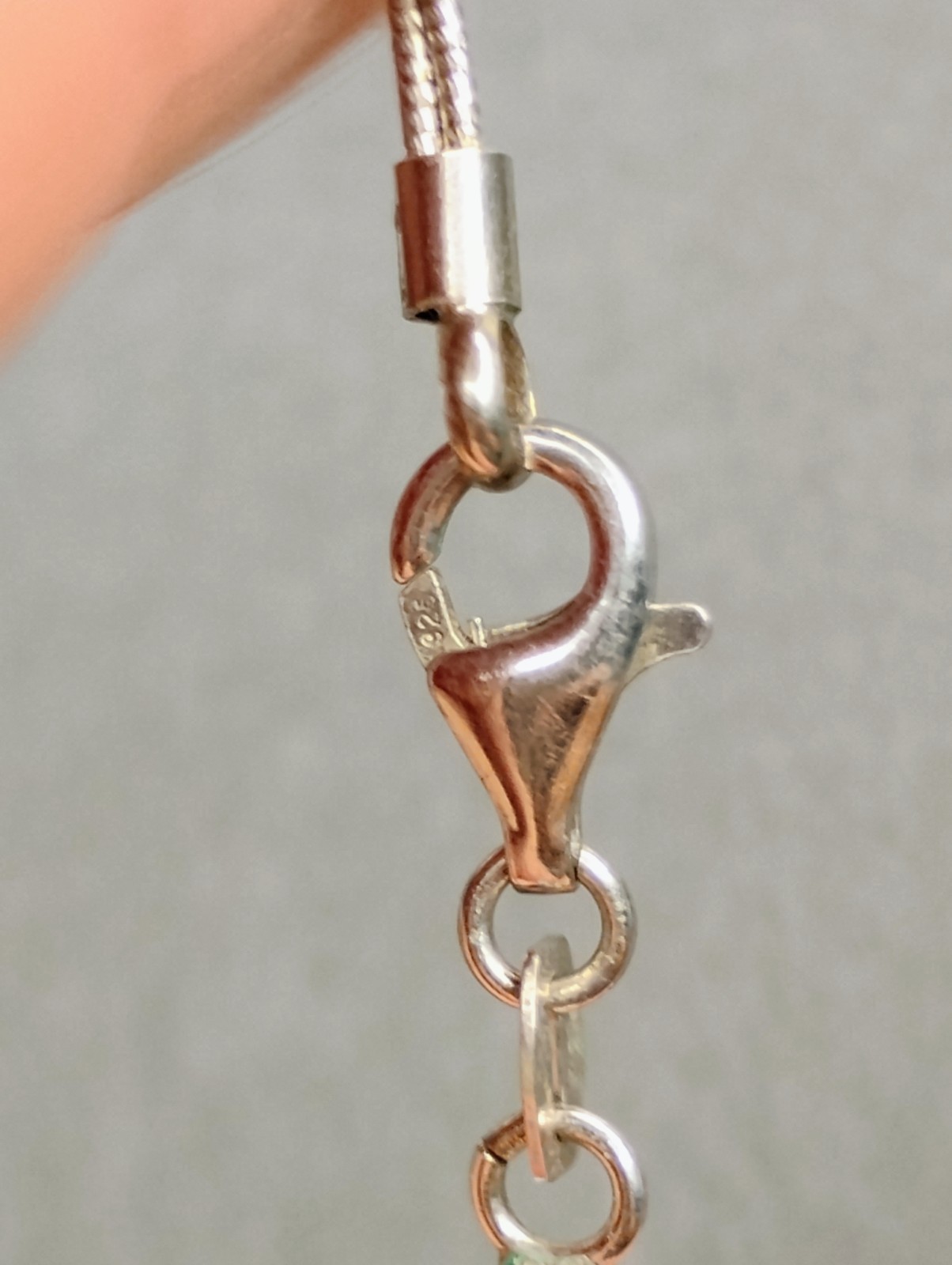 Signed Midas .925 Sterling Silver Ball Bead Cz Station Necklace