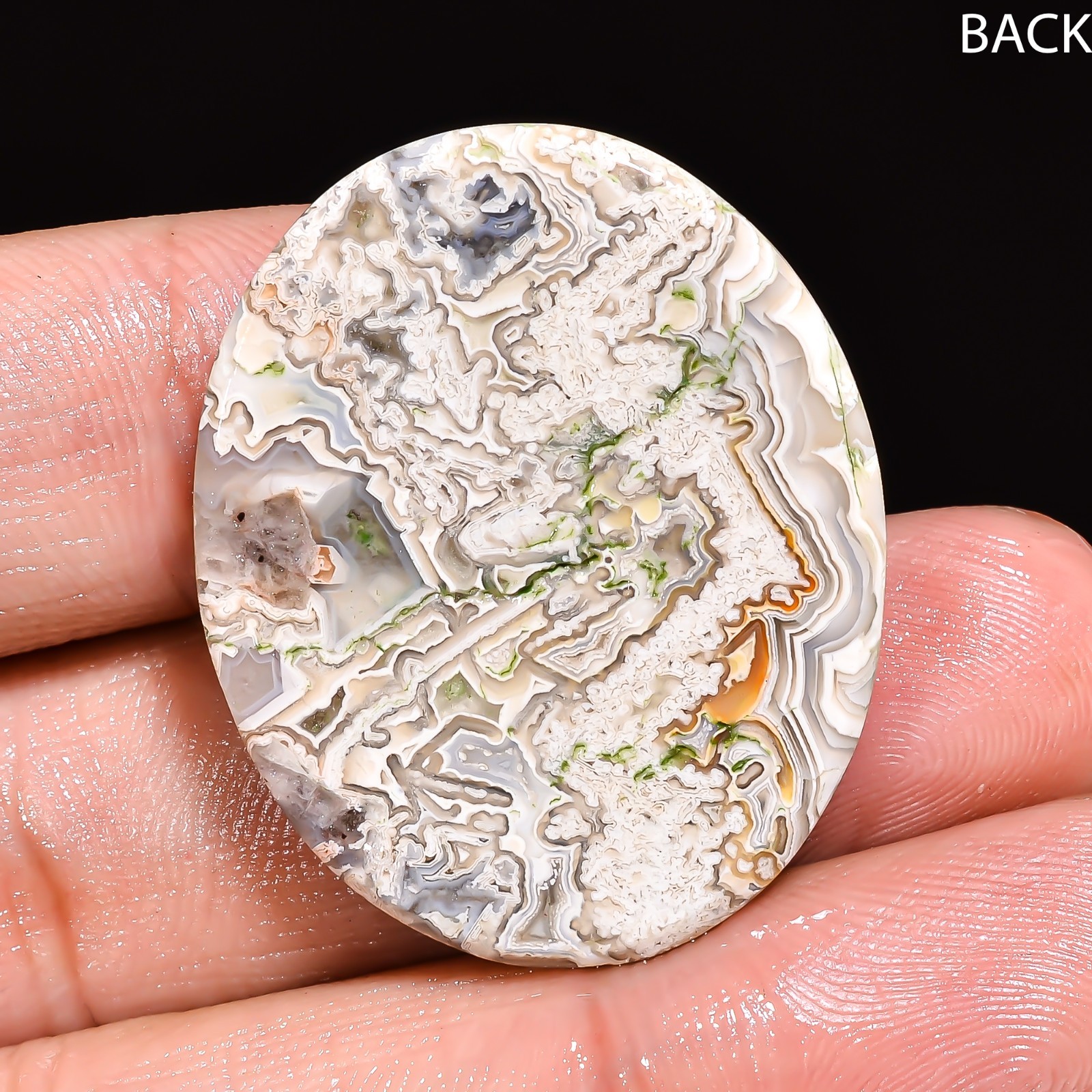 Natural Crazy Lace Agate Oval Shape Cabochon Loose Gemstone 32X26X5 MM 39 Cts.
