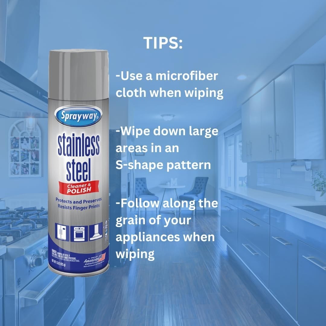 Residue-Free Water-Based Stainless Steel Cleaner – 15 Oz for Gleaming Surfaces