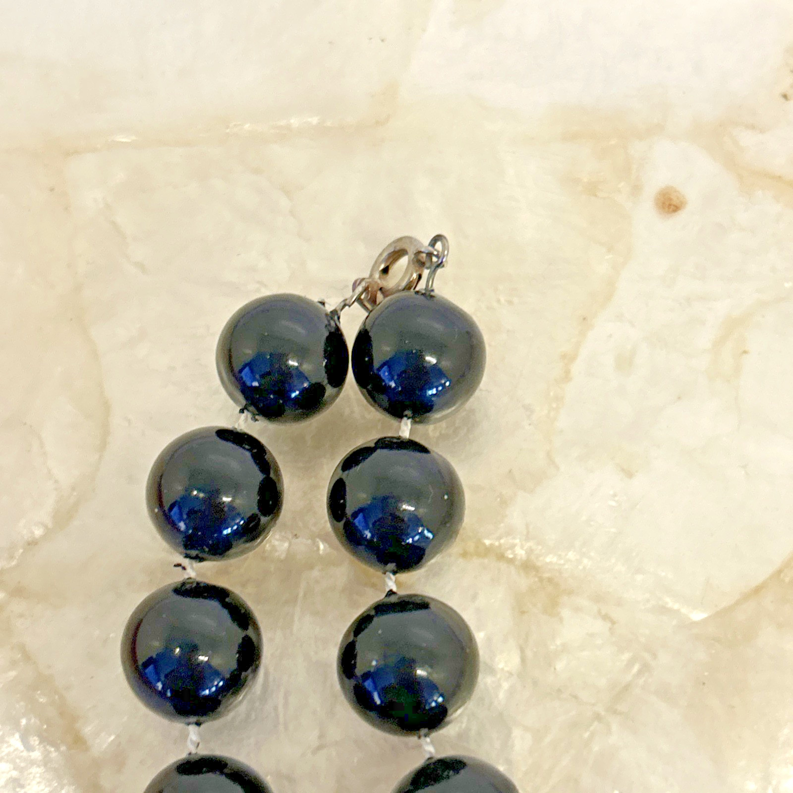 Vintage 80s Three (3) Beaded Necklaces Red, Black, & Lavender
