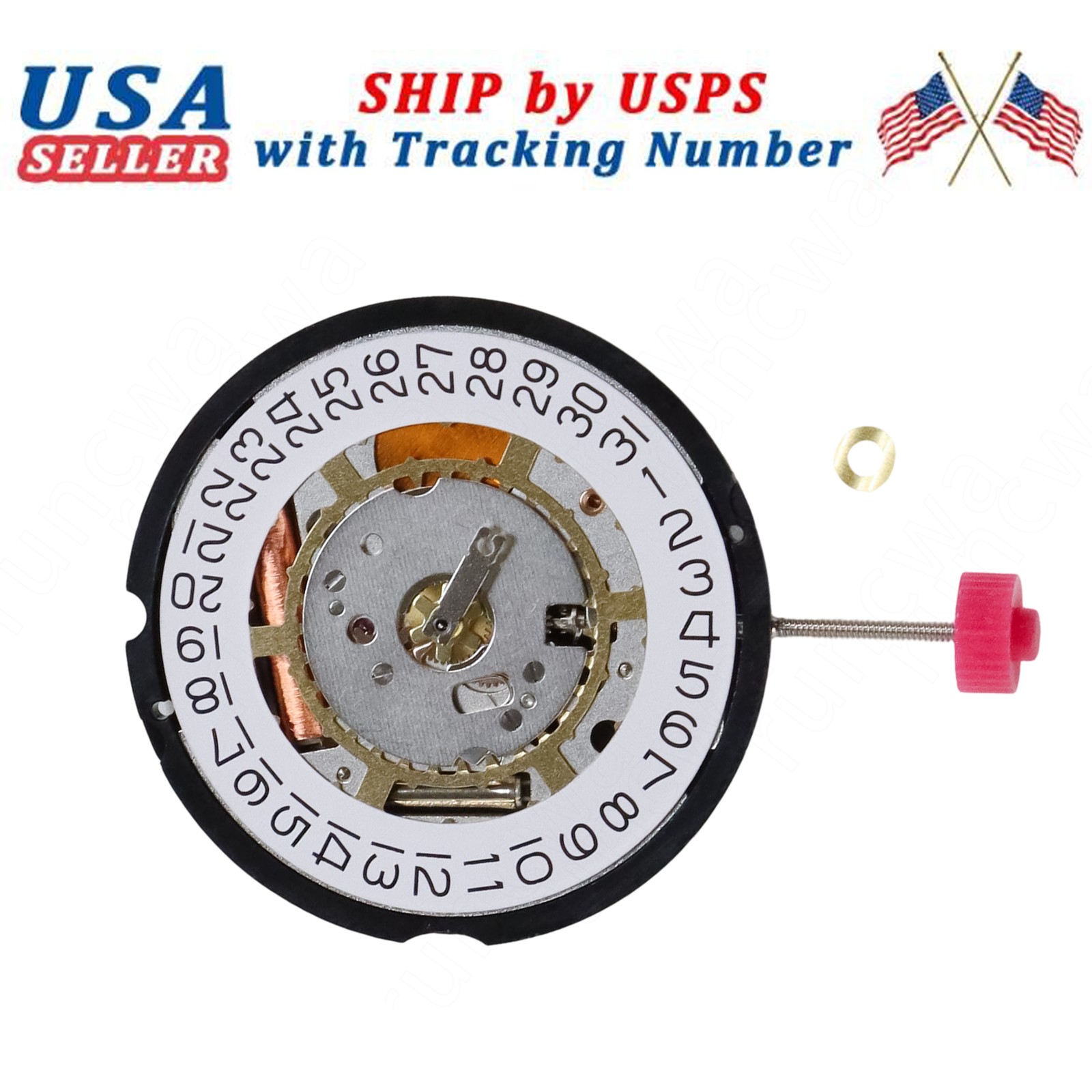 Standard movement for Ronda 715 Movement 3 Hands, Date at 3, Total Height 3.94mm