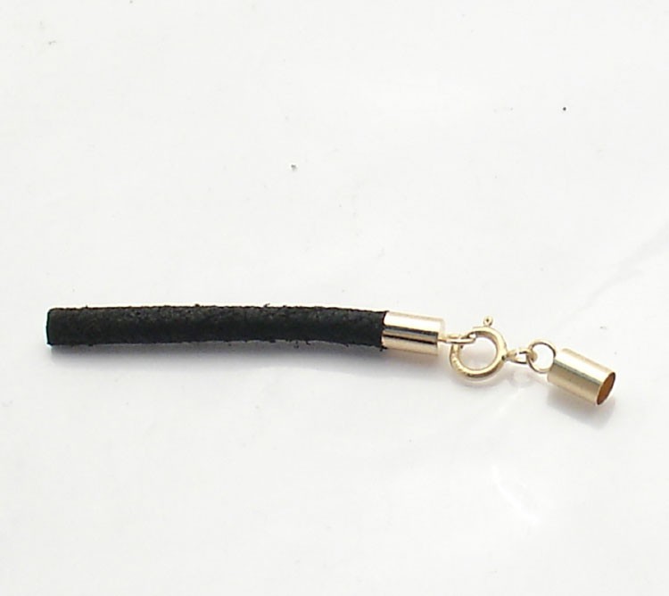 3mm Round End Caps Barrel Spring Ring Clasp Real 14K Yellow Gold Jewelry Making