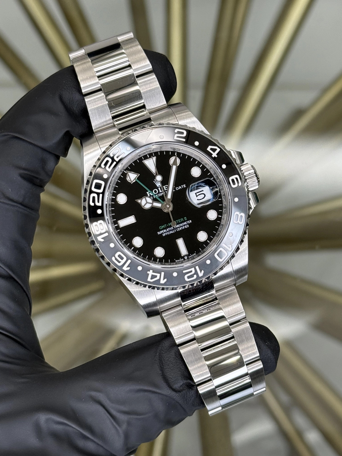 2025 Rolex GMT-Master II Bruce Wayne Black Dial on Oyster 126710GRNR Complete