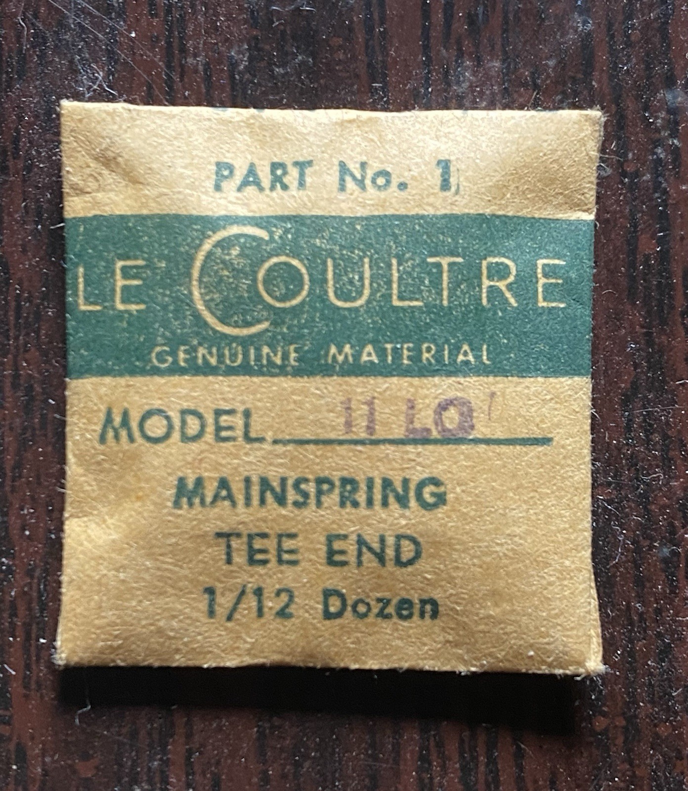 LE COULTRE Part #1 MAINSPRING. NEW OLD STOCK