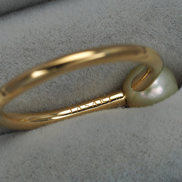 Auth TASAKI Ring Akoya Pearl 6.4mm US6-6.25 18K 750 Yellow Gold