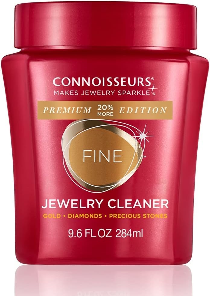 Advanced 9.6oz Jewelry Cleaner with Dip Tray & Brush – Freshen Up Fine Jewelry