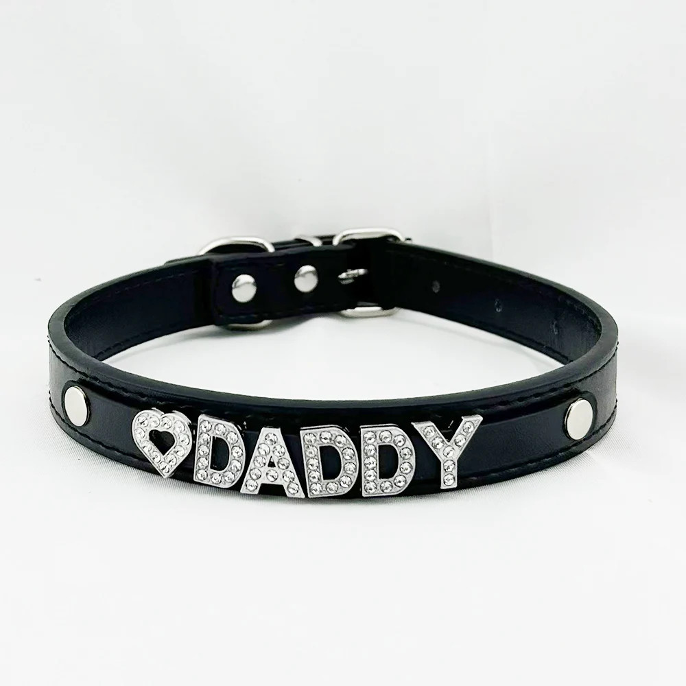 Heavy Duty Daddy Dom Collar Biker Fetish Gear Gay Couples Role Play Choker L6