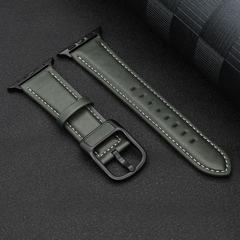 Leather Apple Watch Band Strap for iWatch Series 11 9 8 7 Ultra 38-49mm – USA