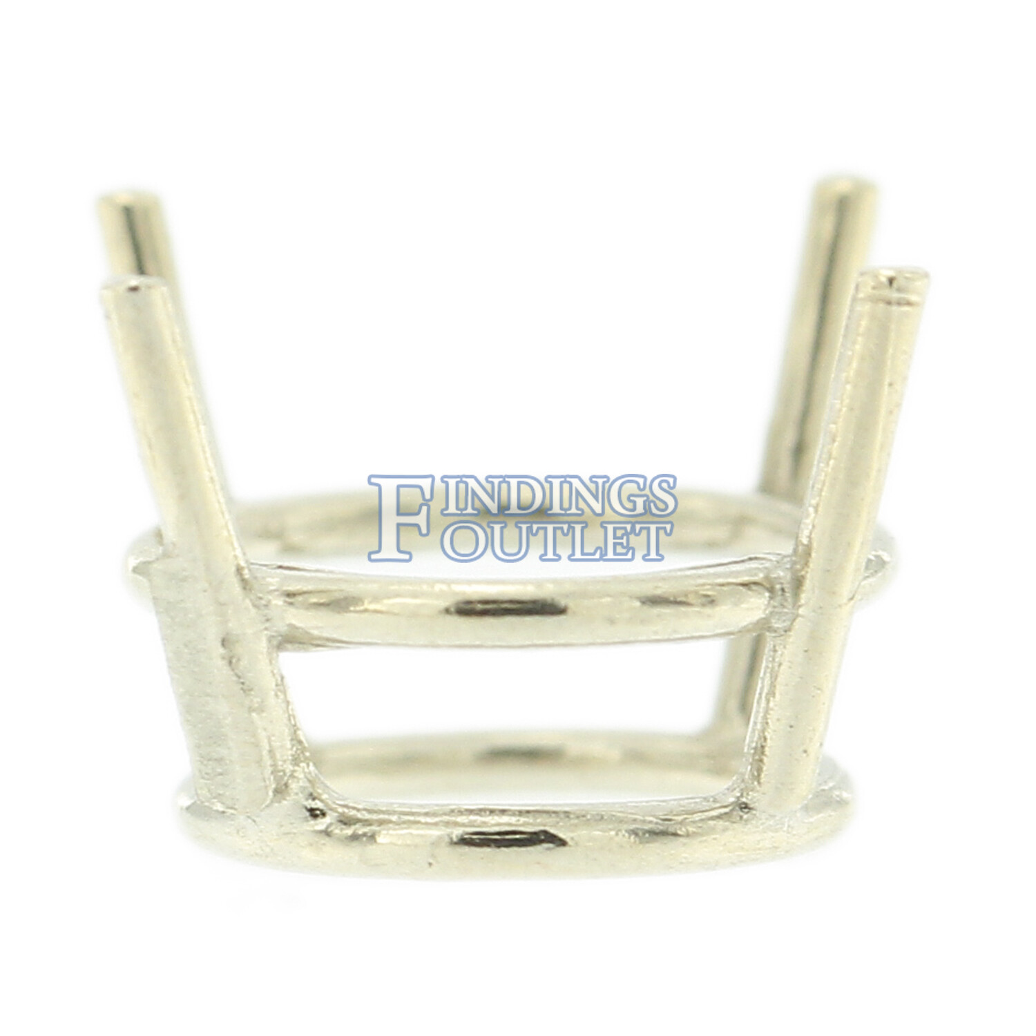 14K White Gold Round Wire Basket Setting Mounting 4 Prong 0.02ct – 38.00ct