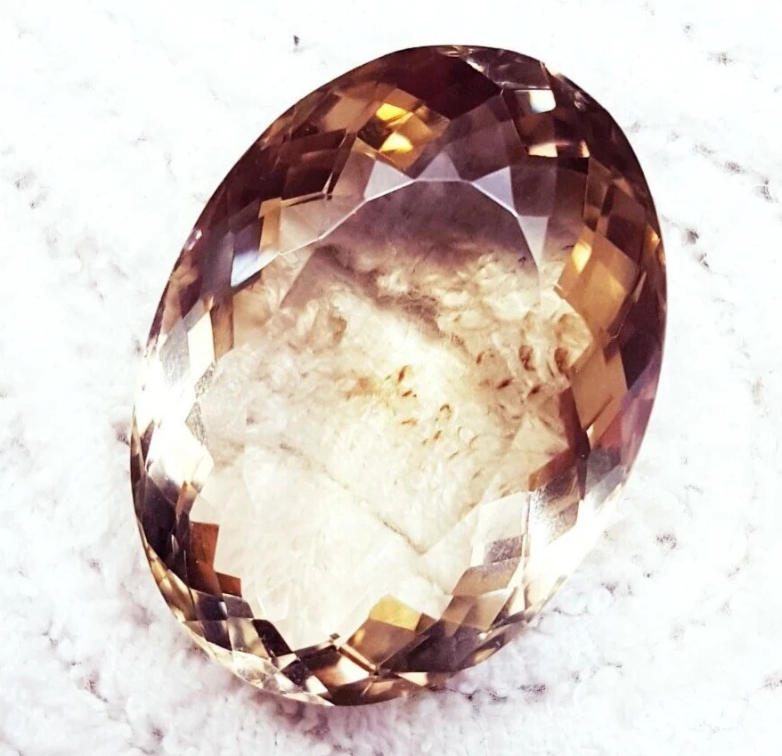 Loose Gemstone Natural Brazilian Smoky Quartz 66.40 Ct Certified With Free Gift