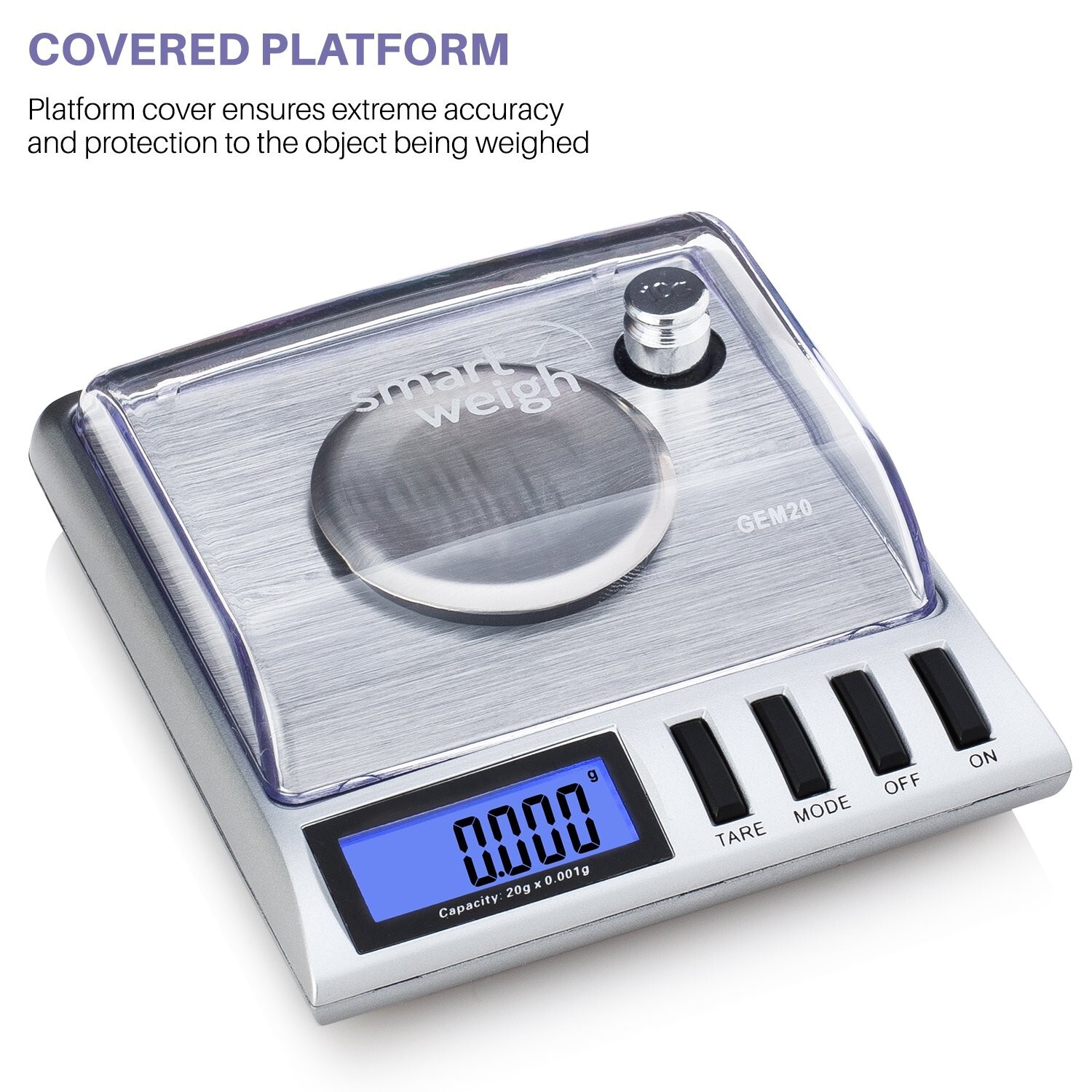 Smart Weigh GEM20-20g x 0.001 grams, High Precision Digital Milligram Jewelry…