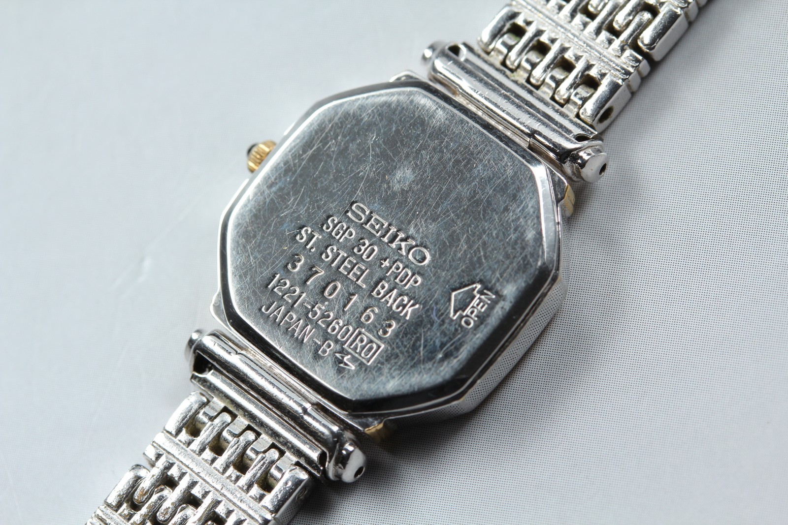 Vtg 1983 N MINT Seiko Exceline 1221-5260 Quartz Two-Tone Womens Watch From JAPAN