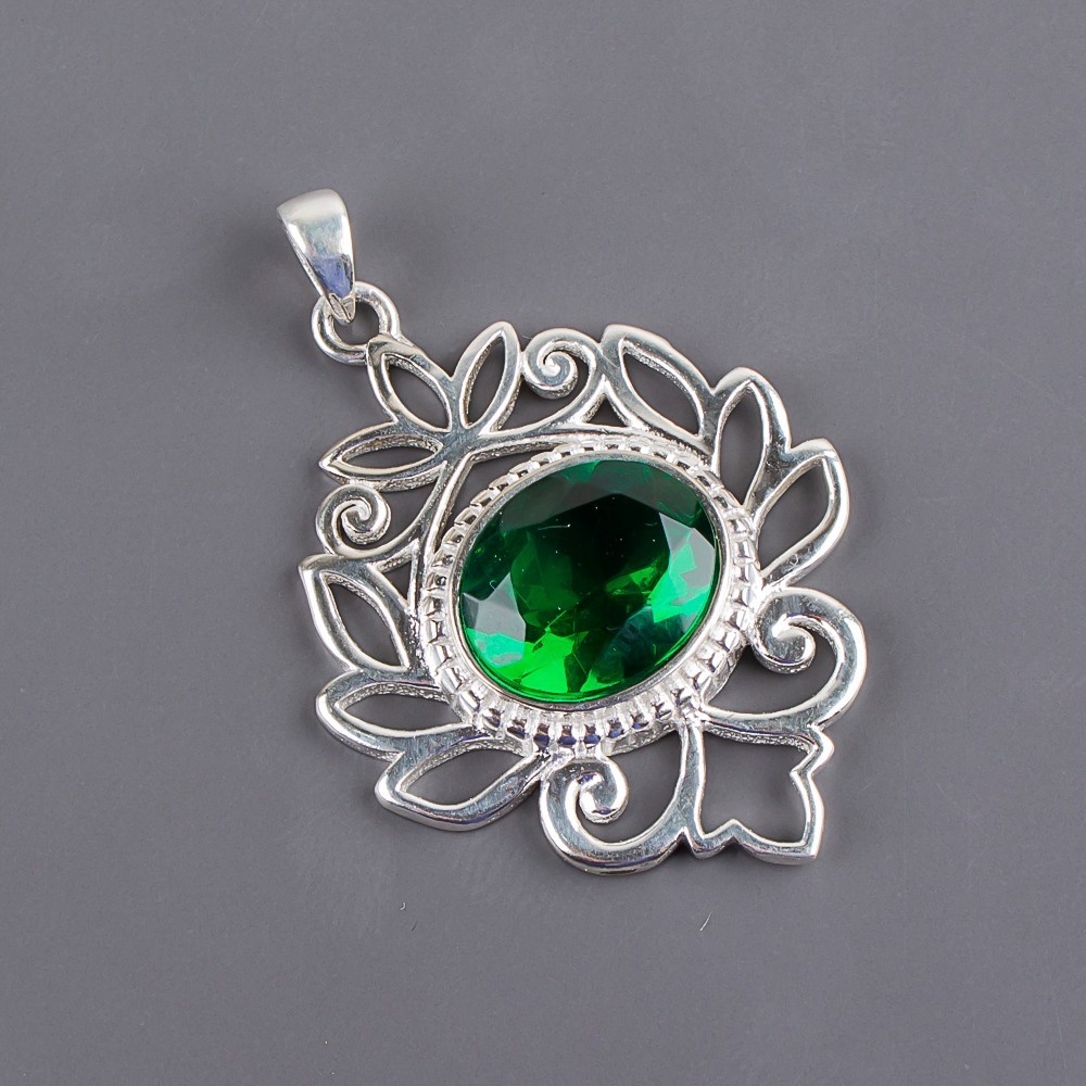 Chrome Diopside Gemstone 925 Sterling Silver Pendant Handmade Jewelry Gift For
