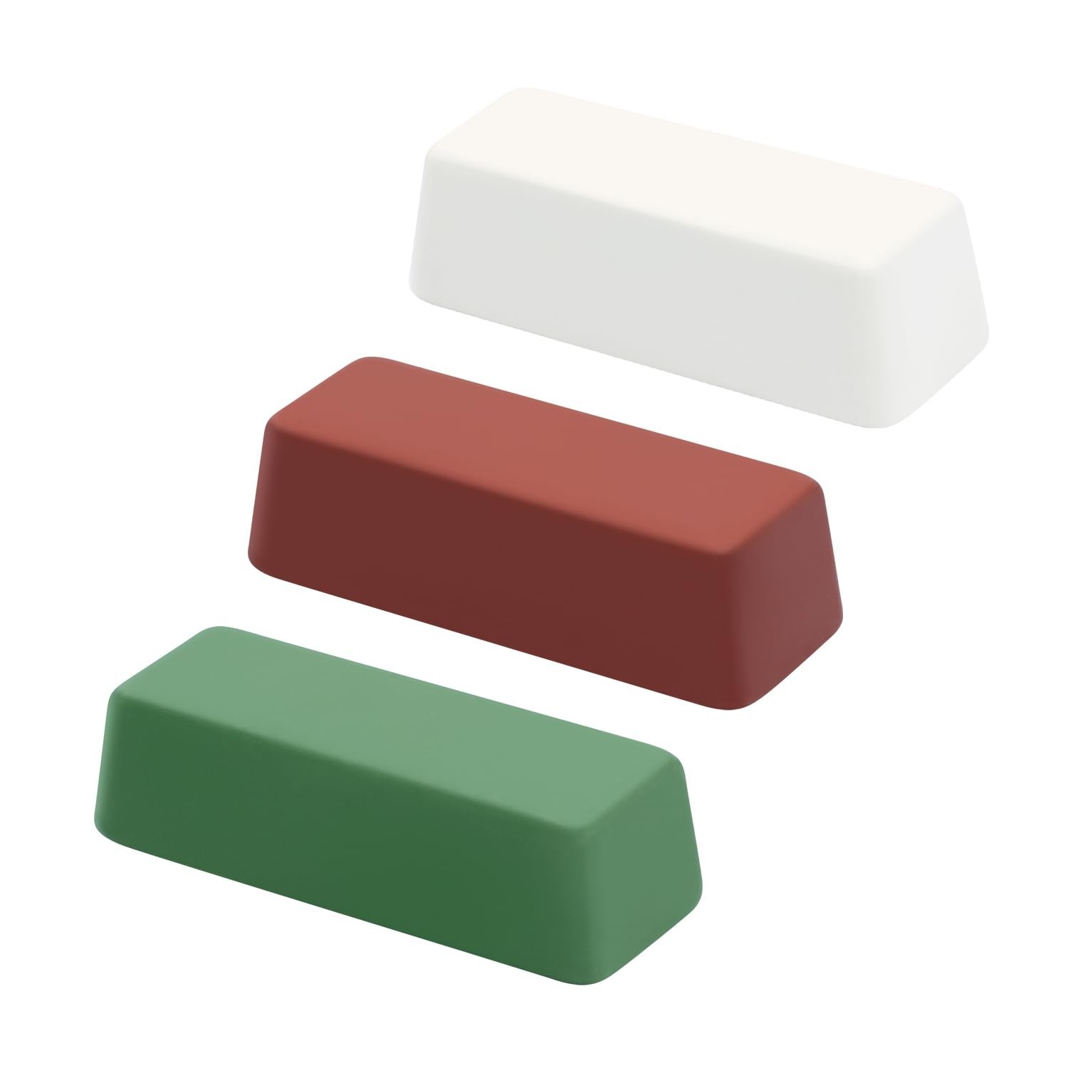 3 Pack of 4 Oz Buffing Compounds – Green Fine, White Medium, Red Coarse